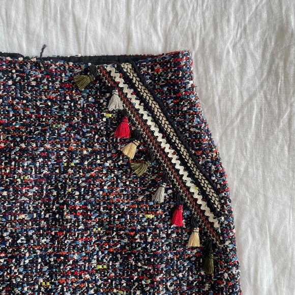 Zara Tweed Knit Multicolor Skirt (sz M) - Picture 3 of 8